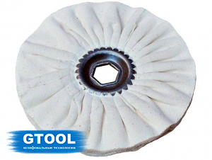 фото Круг полировальный хлопчатобумажный GTOOL d150*10*19мм, уп-ка 3шт