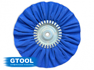 фото Круг полировальный GTOOL хлопчатобумажный, средней жесткости, d250, синий
