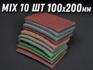фото Мининаборы GTOOL из нетканого абразивного материала TEX ROLLS, зерно Mix