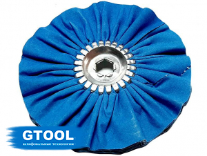 фотография Круг полировальный GTOOL хлопчатобумажный, средней жесткости, синий, d150*10*19мм, уп-ка 3шт фото Круг полировальный GTOOL хлопчатобумажный, средней жесткости, синий, d150*10*19мм, уп-ка 3шт